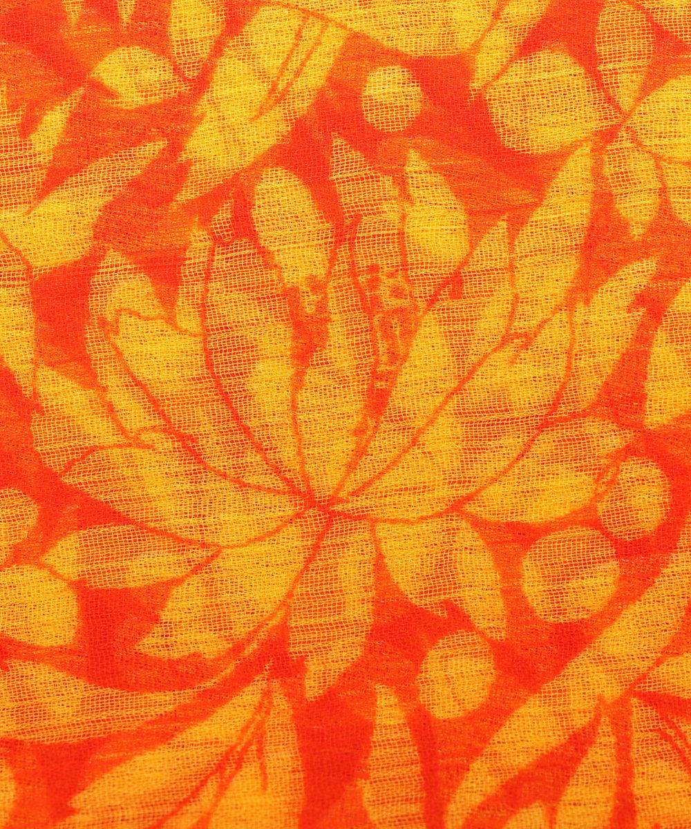 Red Colour Floral Print Chiffon Fabric