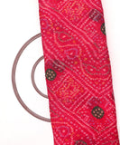 Magenta Colour Bandhani Print Chiffon Fabric