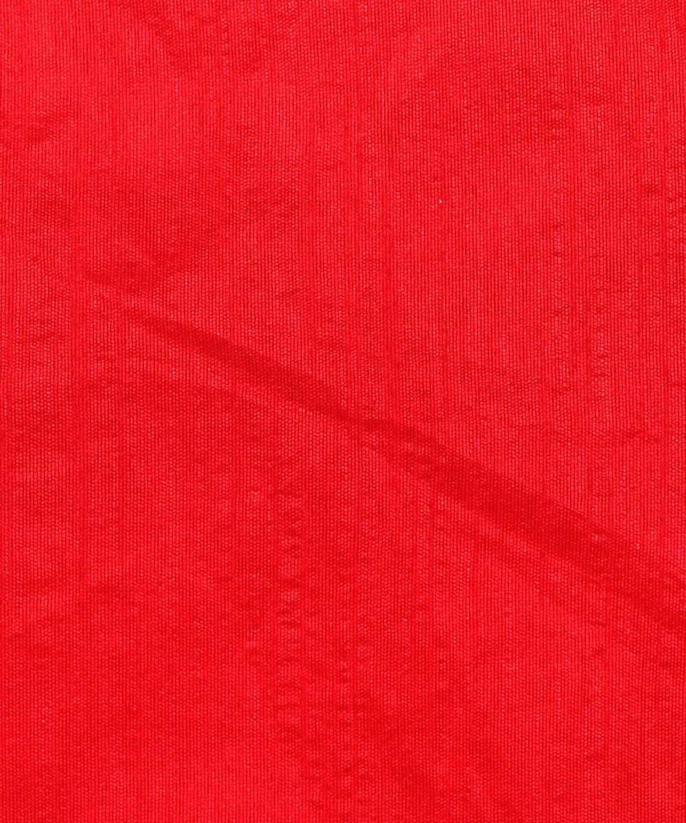 Red Colour Plain Dupion Silk Fabric