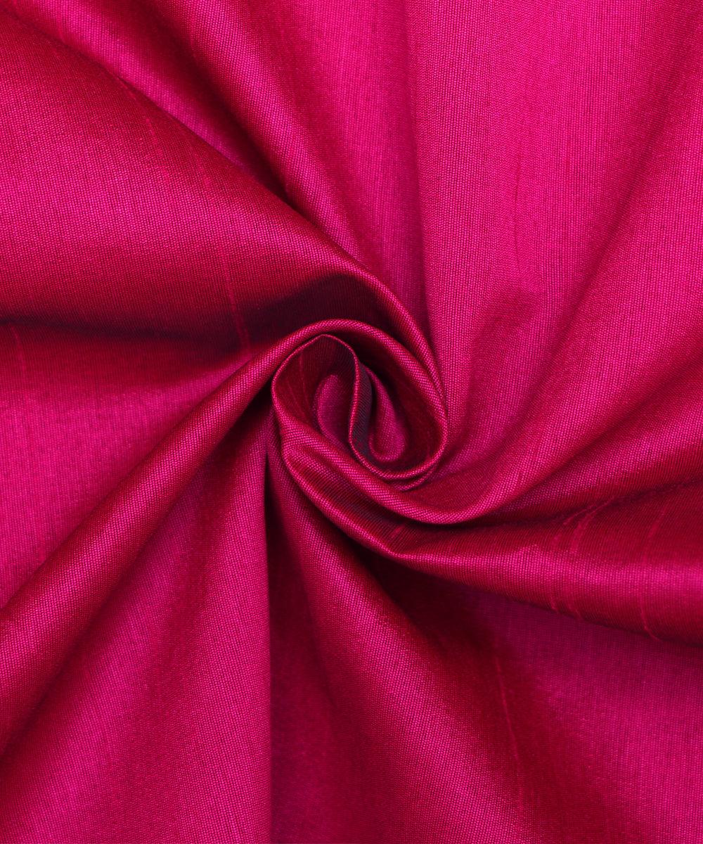 Fuschia Colour Plain Dupion Silk Fabric