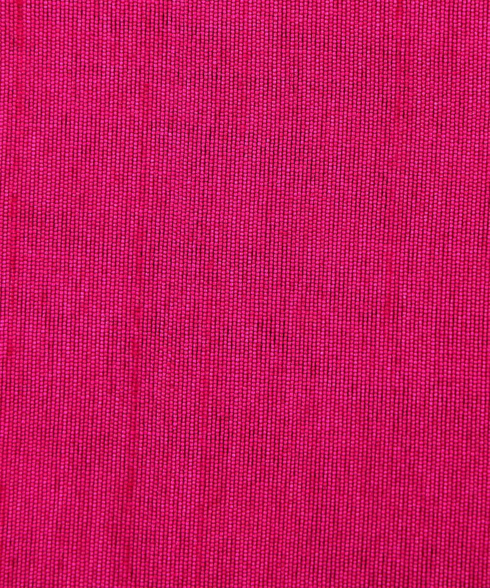 Fuschia Colour Plain Dupion Silk Fabric