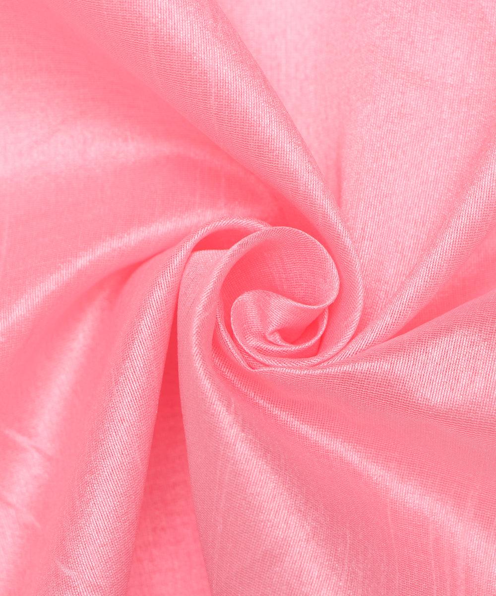 Light Pink Colour Plain Dupion Silk Fabric