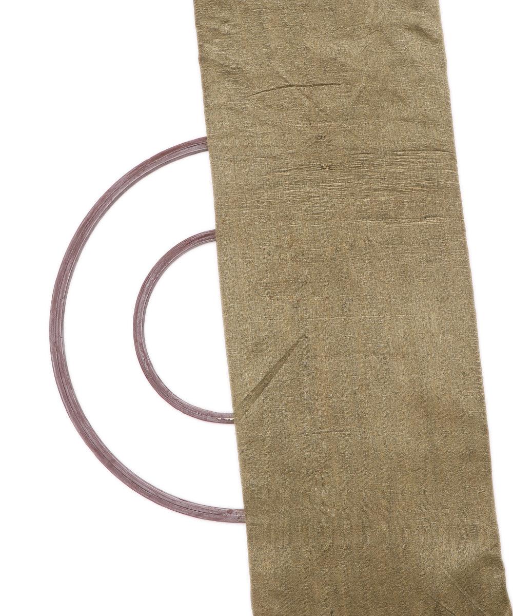 Off White Grey Two Tone Colour Plain Dupion Silk Fabric