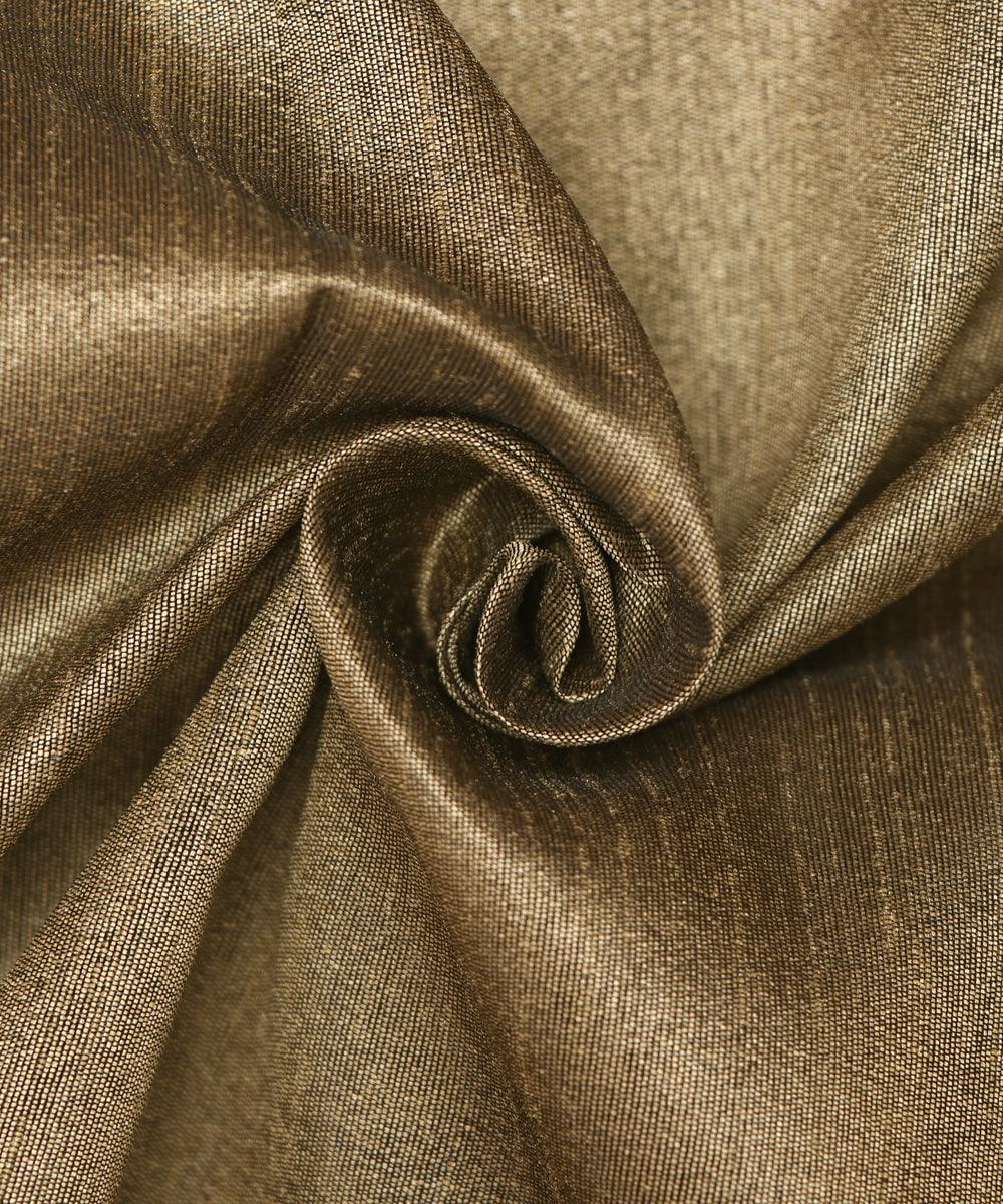 Off White Grey Two Tone Colour Plain Dupion Silk Fabric