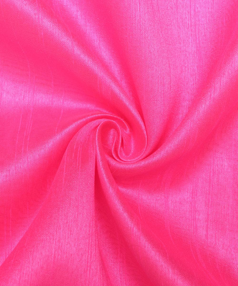 Pink Colour Plain Dupion Silk Fabric