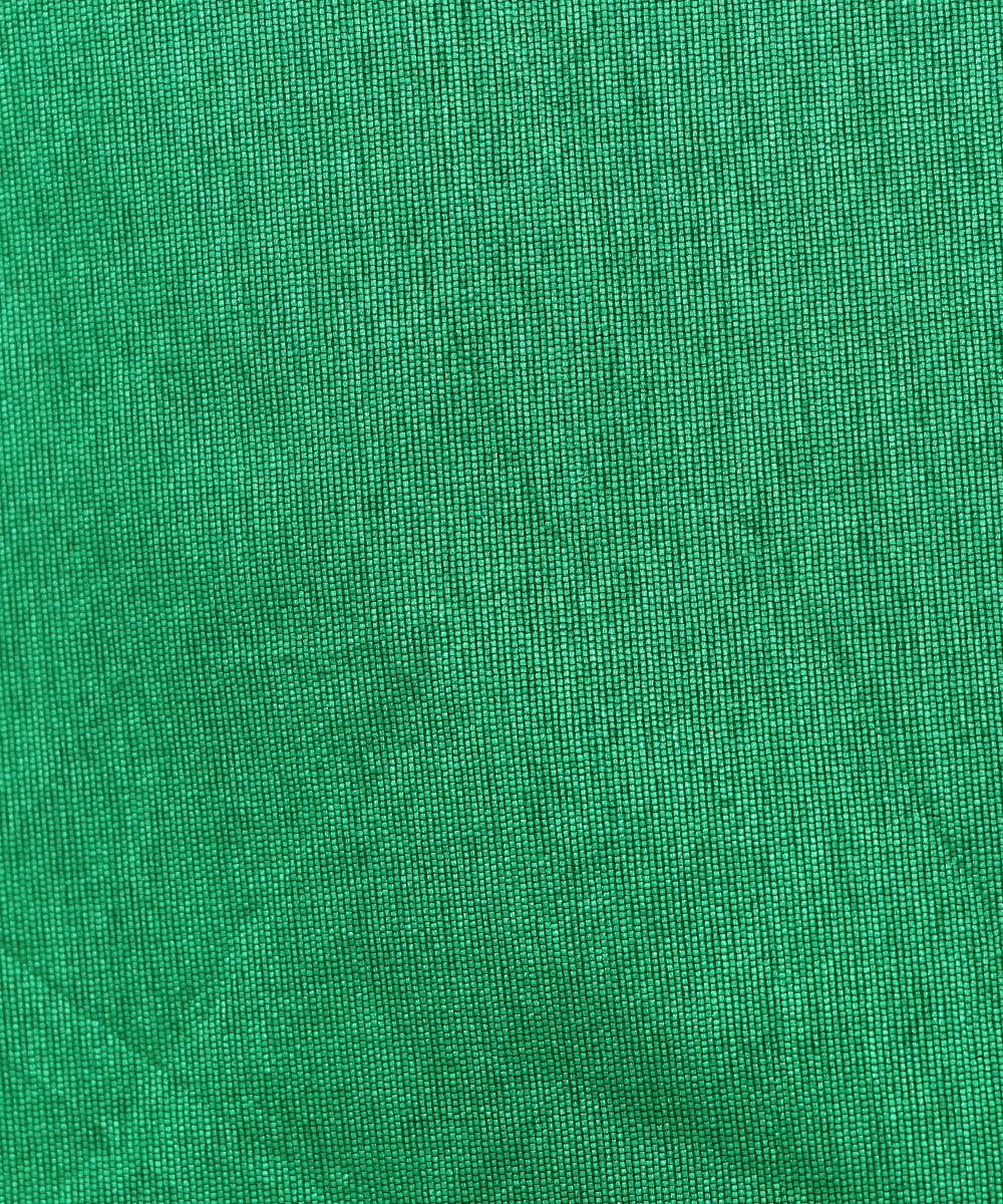 Green Colour Plain Dupion Silk Fabric