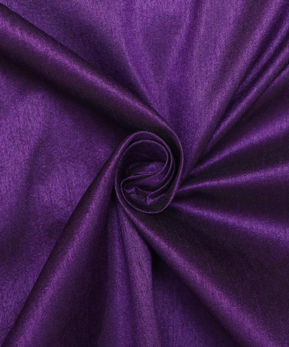 Purple Colour Plain Dupion Silk Fabric - Fabric Dekho
