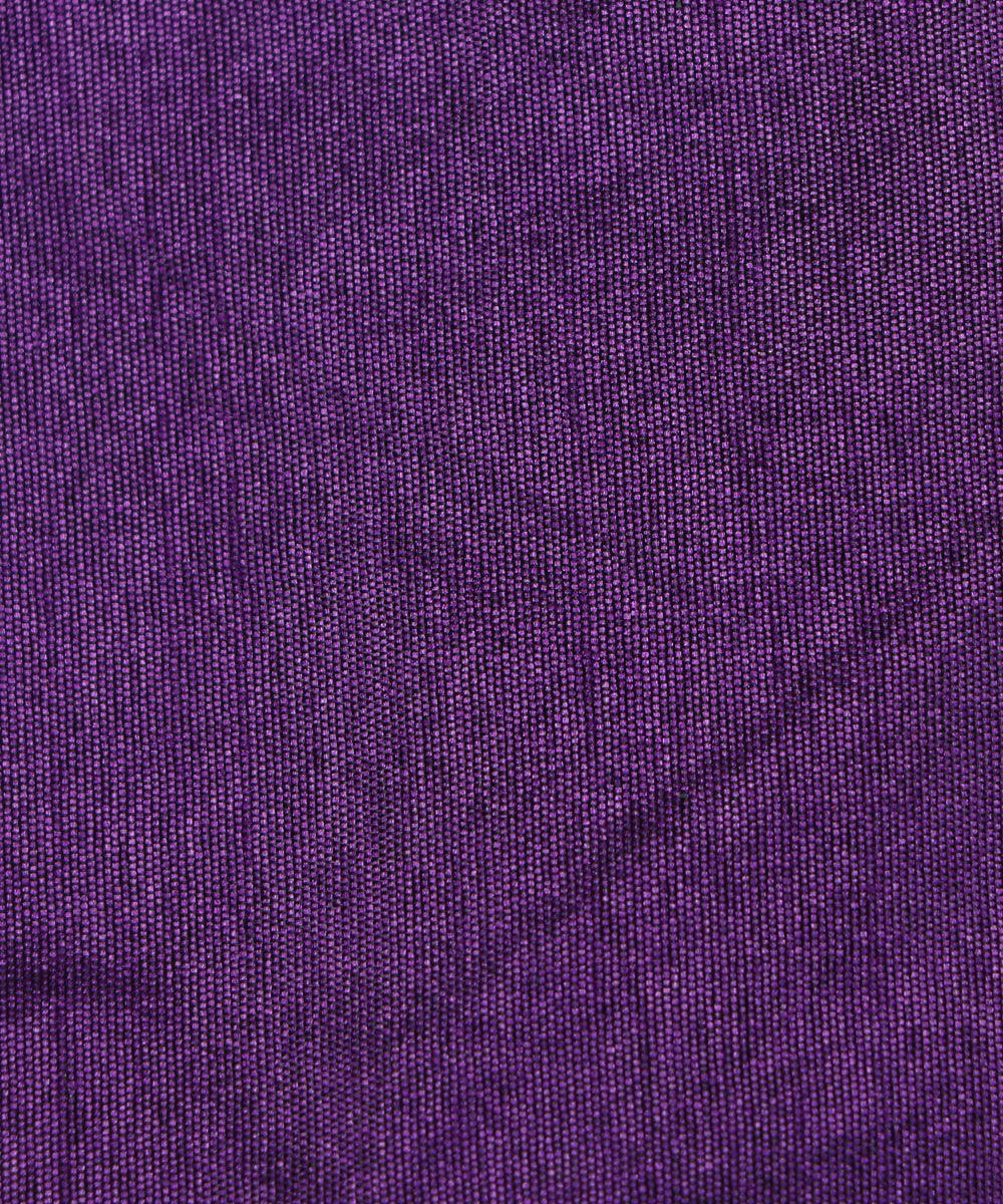 Purple Colour Plain Dupion Silk Fabric - Fabric Dekho
