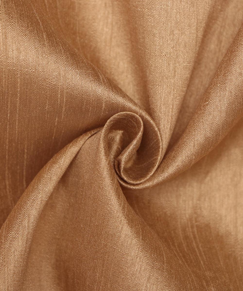 Golden Colour Plain Dupion Silk Fabric