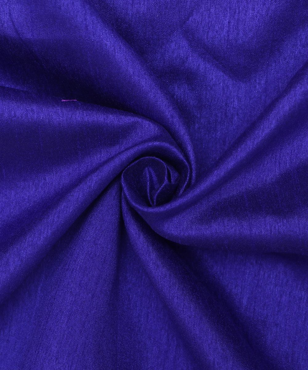 Royal Blue Colour Plain Dupion Silk Fabric