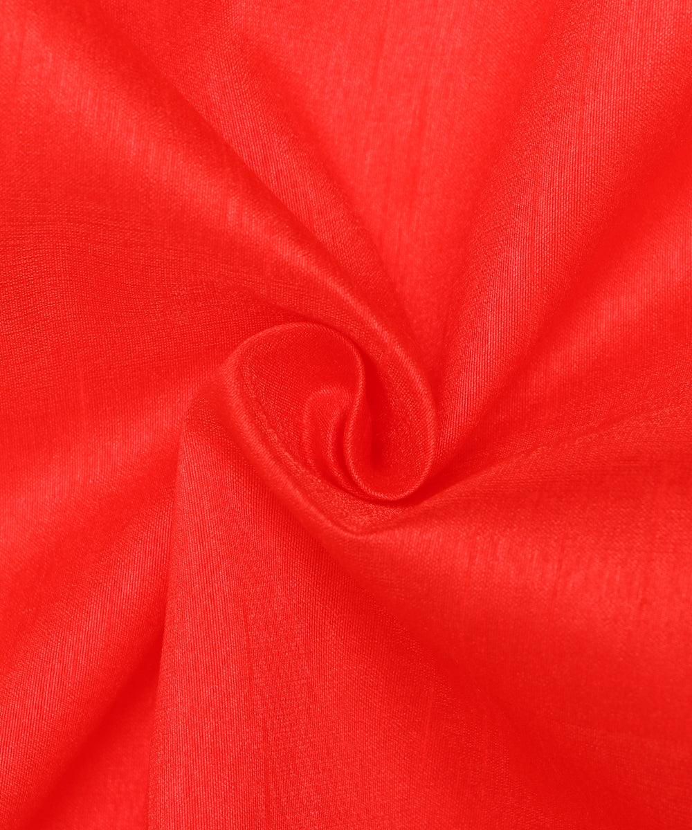Light Red Colour Plain Dupion Silk Fabric