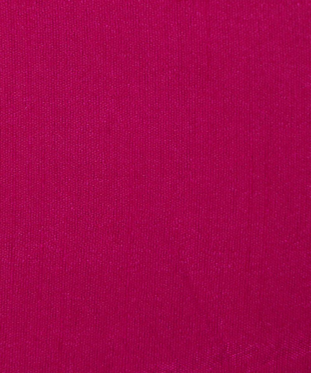 Dark Magenta Colour Plain Dupion Silk Fabric