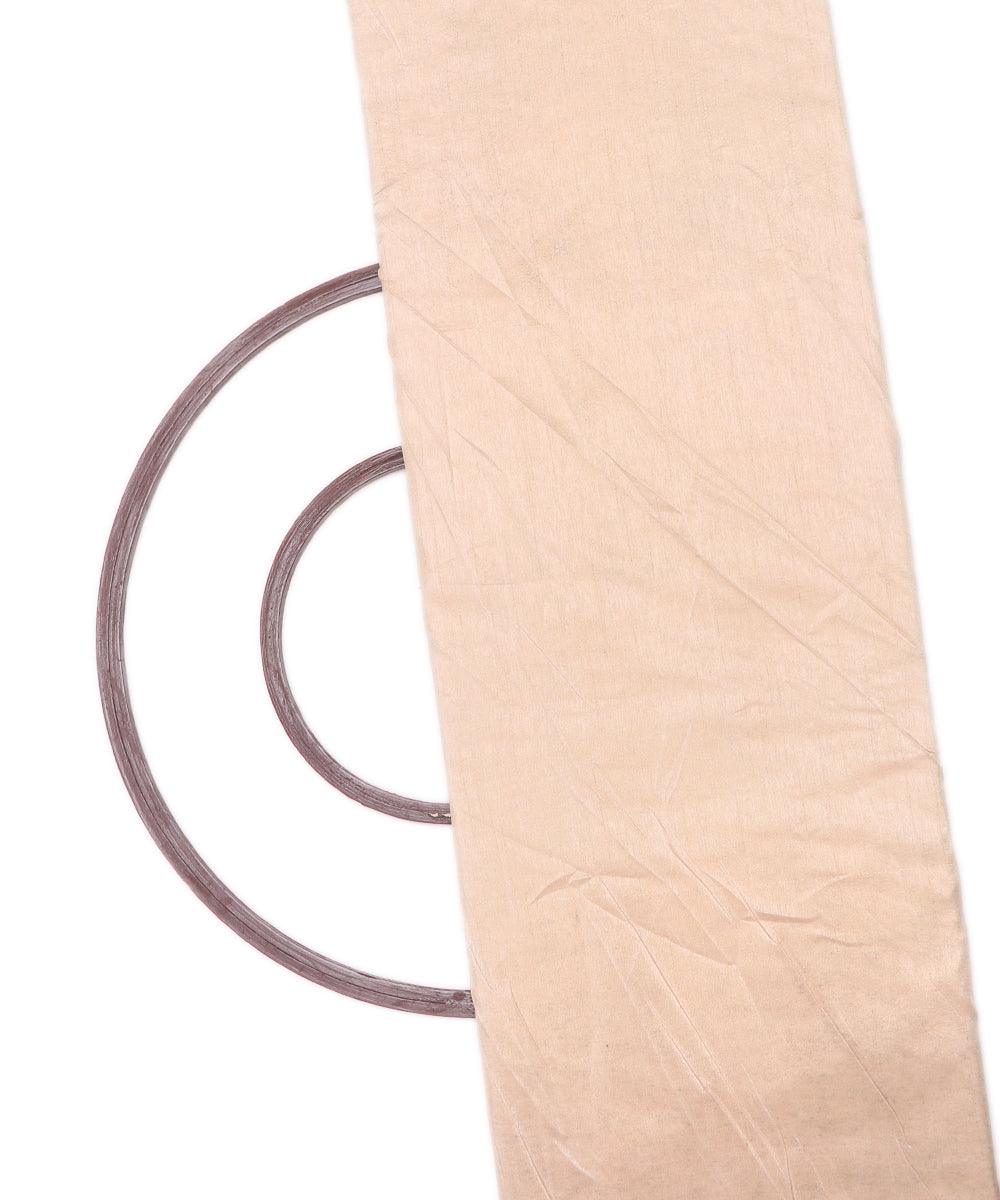 Off White Colour Plain Dupion Silk Fabric