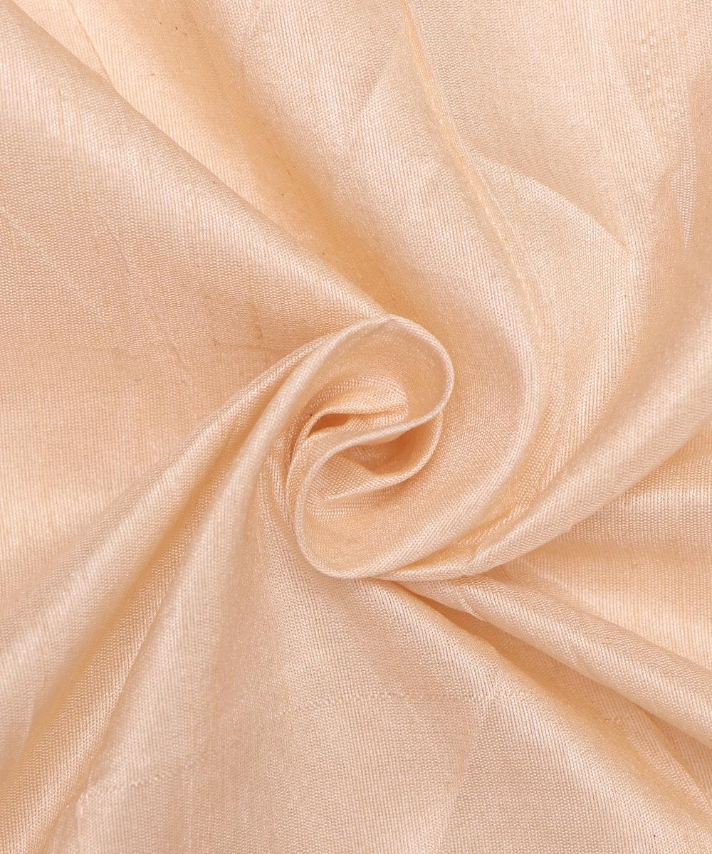 Off White Colour Plain Dupion Silk Fabric