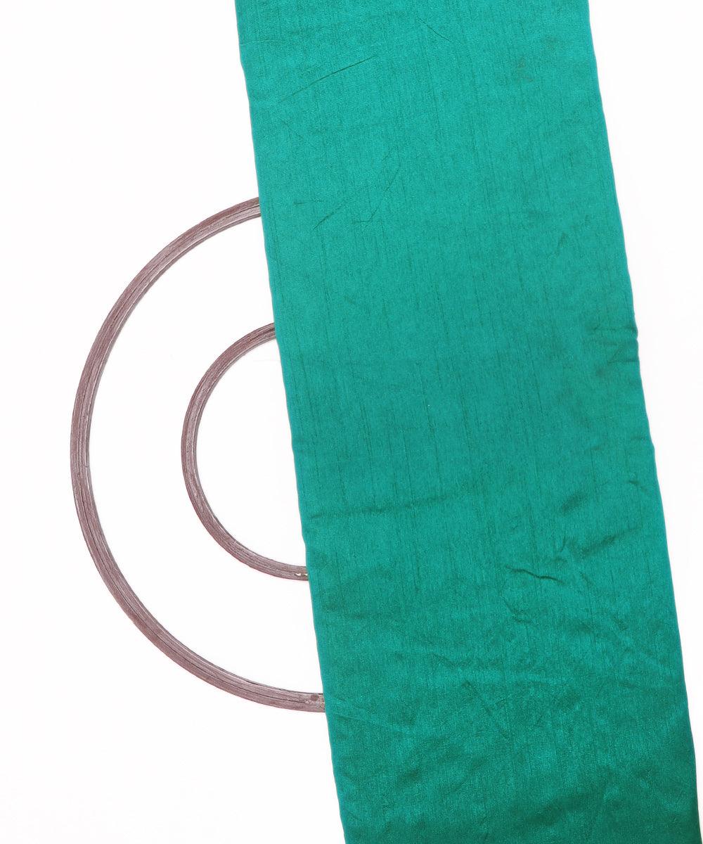 Turquoise Colour Plain Dupion Silk Fabric