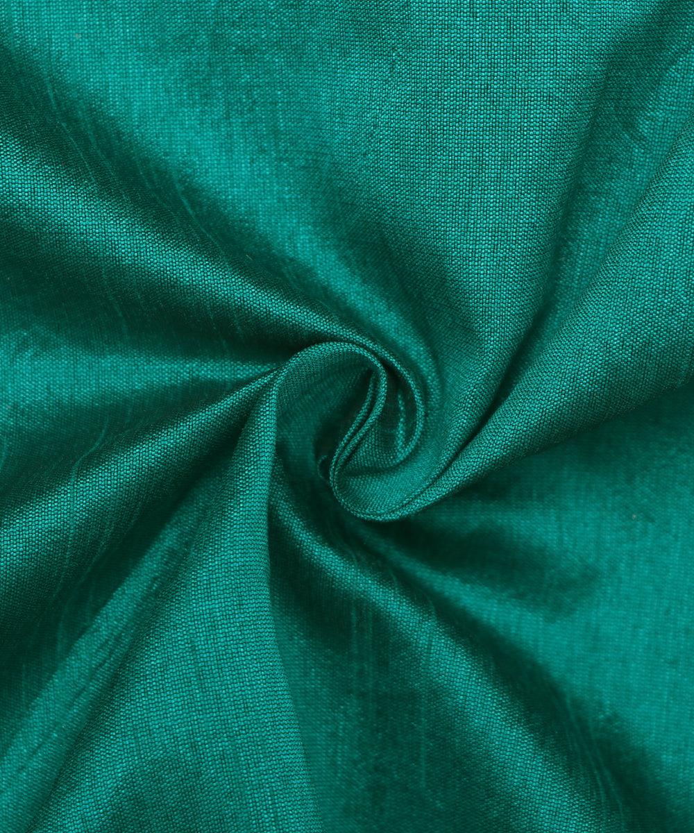 Turquoise Colour Plain Dupion Silk Fabric