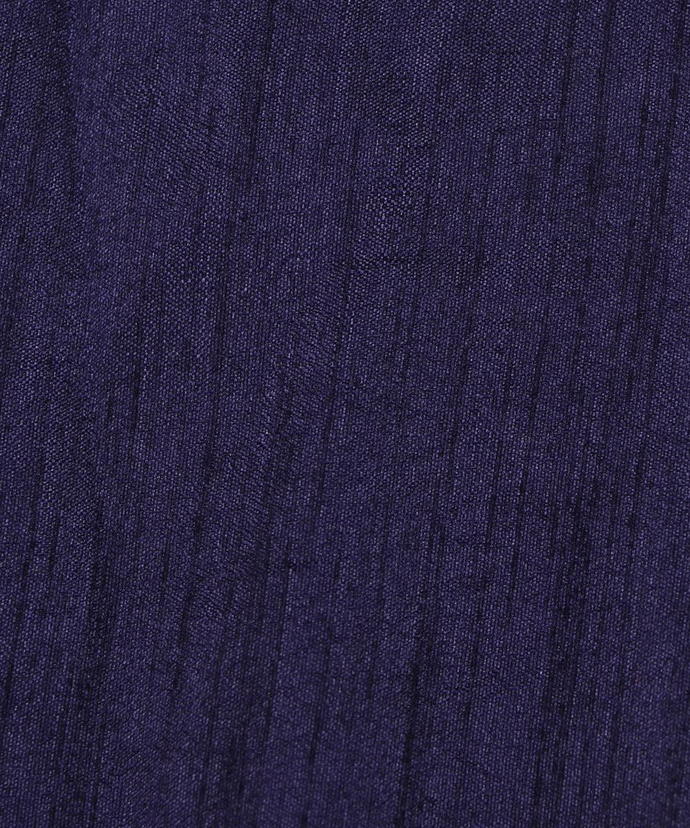 Navy Blue Colour Plain Dupion Silk Fabric