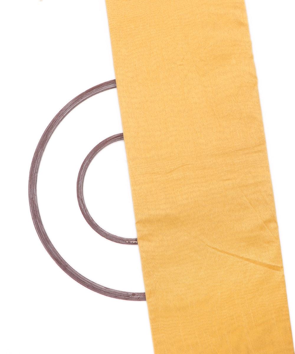 Yellow Colour Plain Dupion Silk Fabric