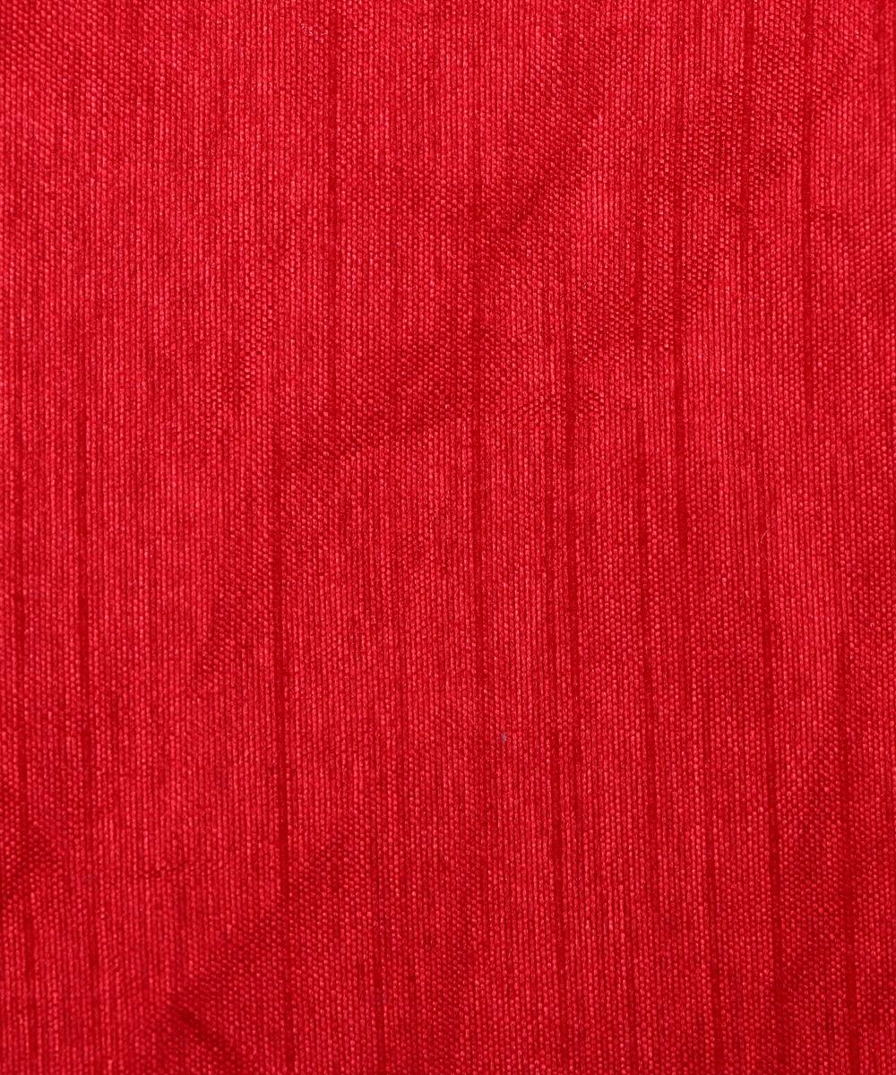 Maroon Colour Plain Dupion Silk Fabric