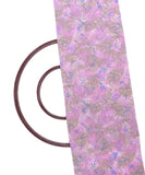 Lavender Colour Leaf Print Georgette Fabric