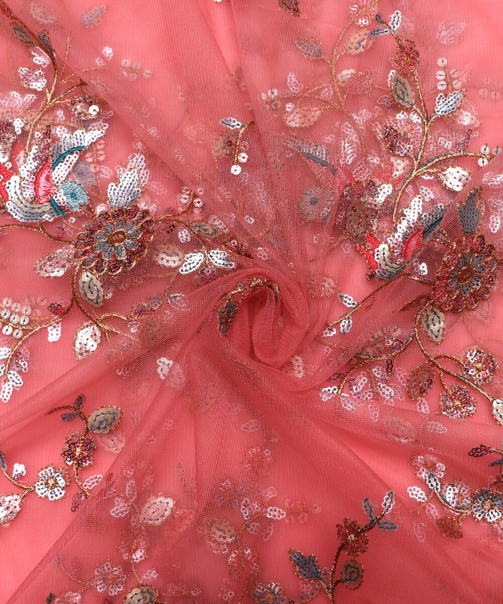 Embroidered Net Fabric Online - Buy Now Fabric Dekho