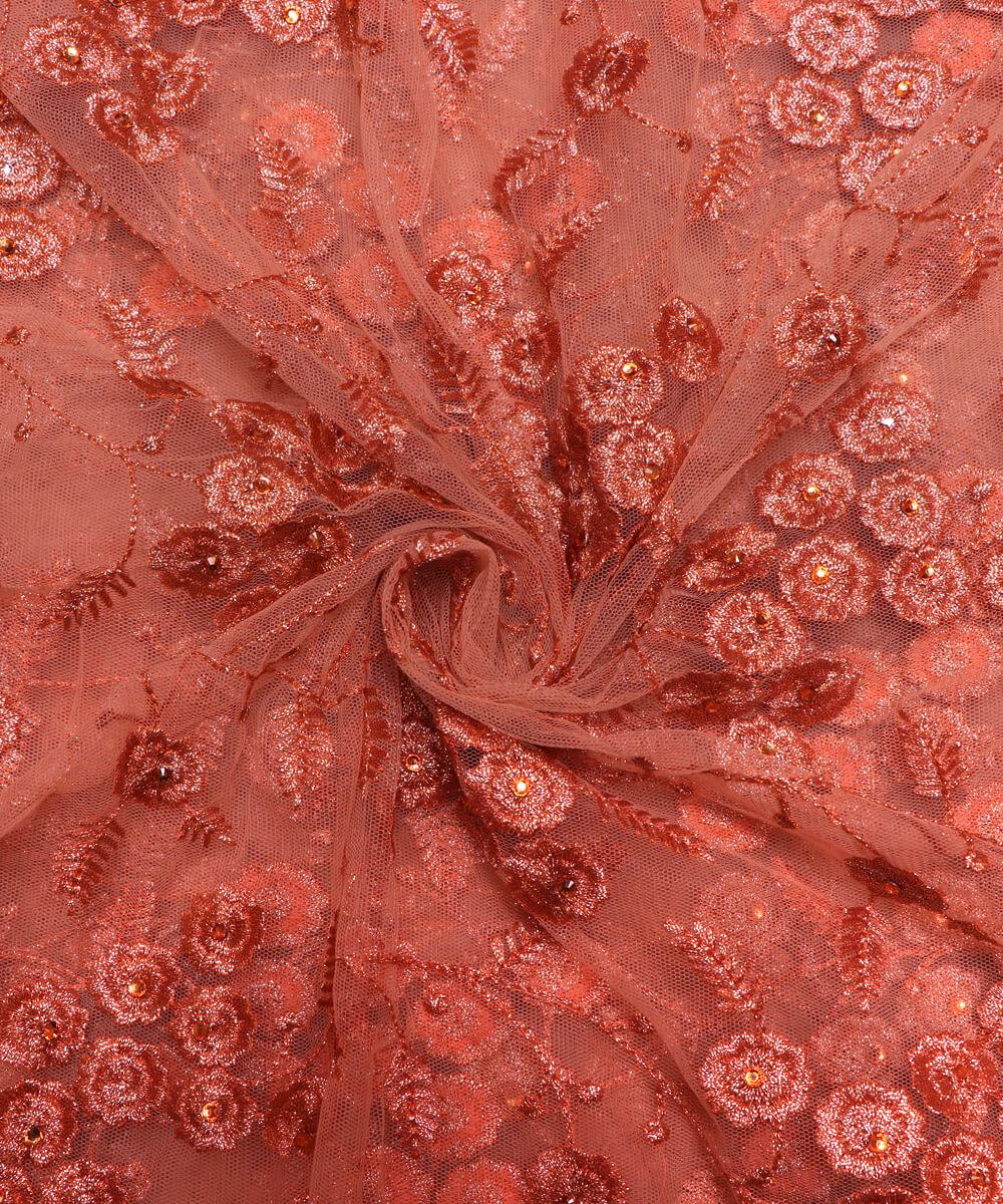 Embroidered Net Fabric Online - Buy Now Fabric Dekho