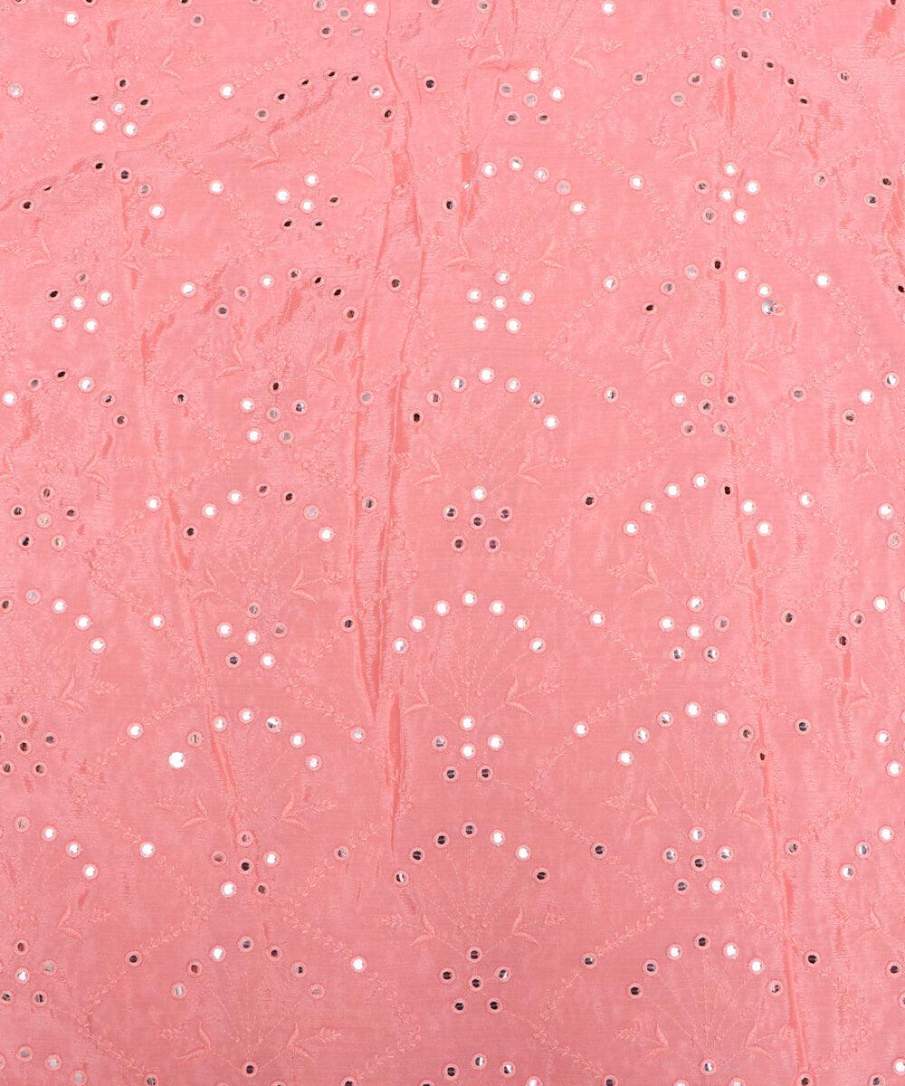 Embroidered Chinon Fabric Material Online - Buy Now Fabric Dekho