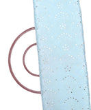 Light Blue Colour Floral Pattern Thread Sequin Embroidery Chinon Fabric