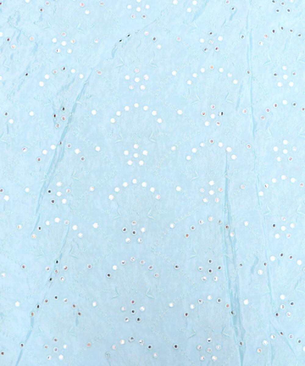 Embroidered Chinon Fabric Material Online - Buy Now Fabric Dekho