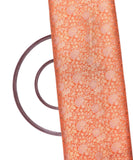 Peach Color Jaal Pattern Brocade Silk Fabric