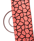 Peach Colour Sequin Embroidery Velvet Fabric