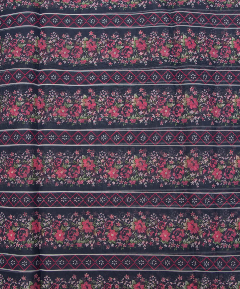 Printed Organza Fabric Online Shopping Material Saree Skirt