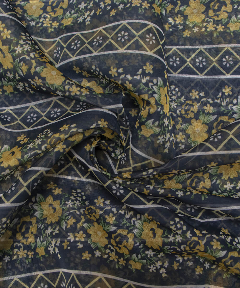 Printed Organza Fabric Online Shopping Material Saree Skirt