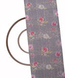 Light Grey Colour Floral Print Organza Fabric