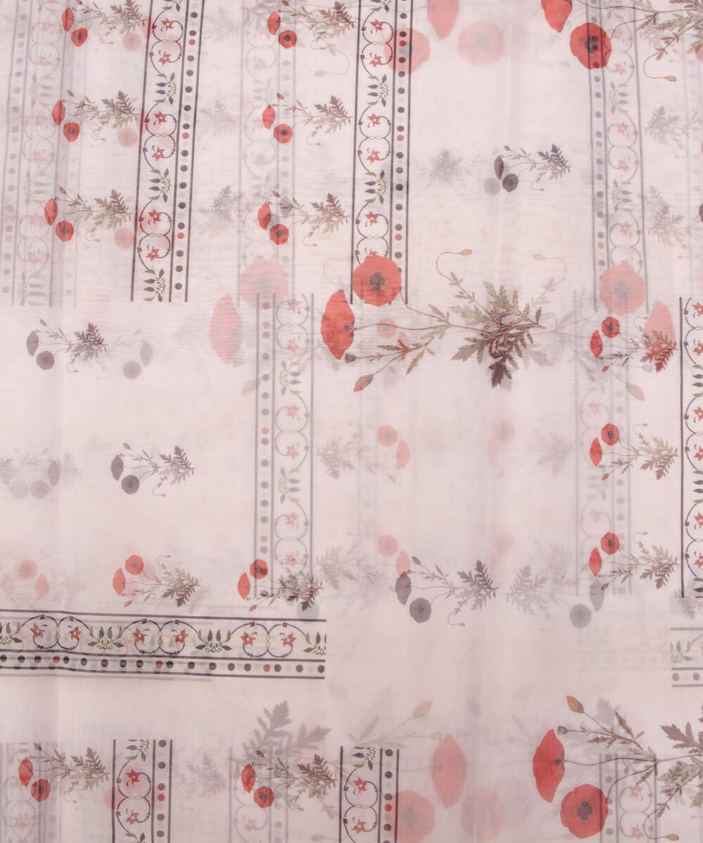 Printed Organza Fabric Online Shopping Material Saree Skirt