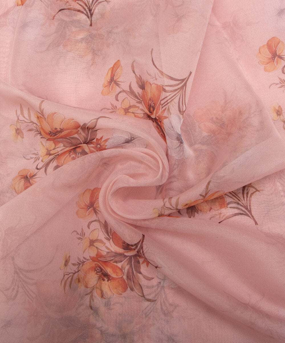 Printed Organza Fabric Online Shopping Material Saree Skirt