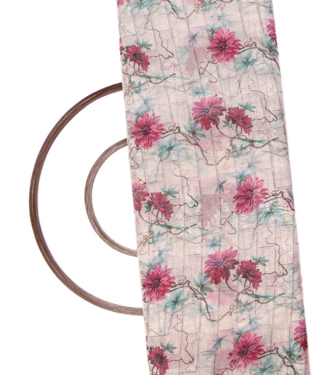 Printed Organza Fabric Online Shopping Material Saree Skirt