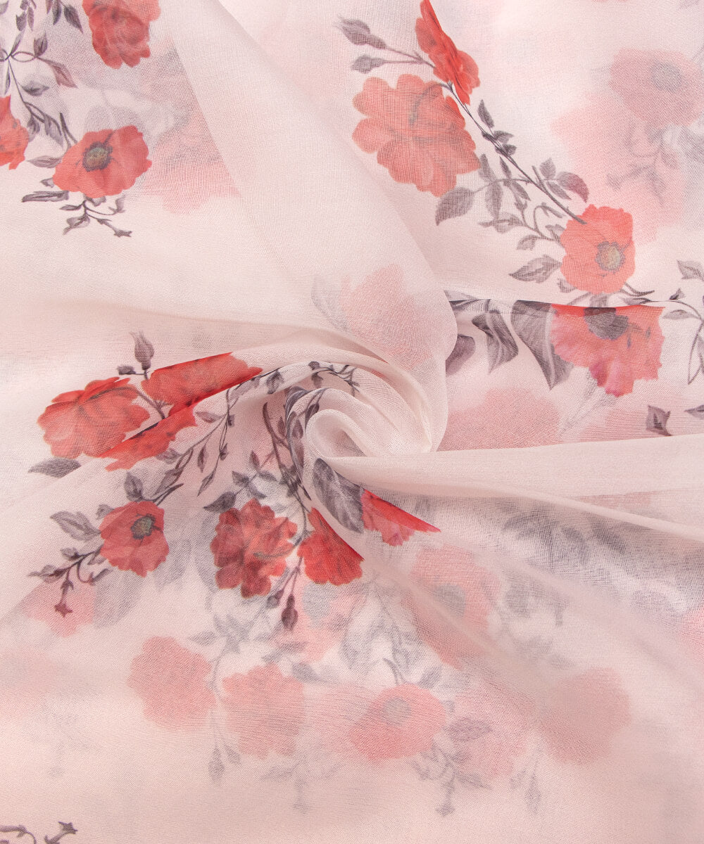 Printed Organza Fabric Online Shopping Material Saree Skirt