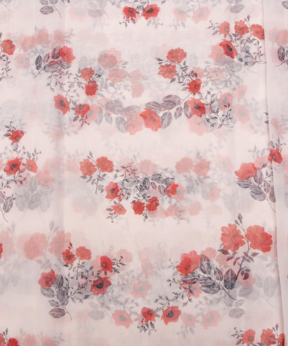 Printed Organza Fabric Online Shopping Material Saree Skirt