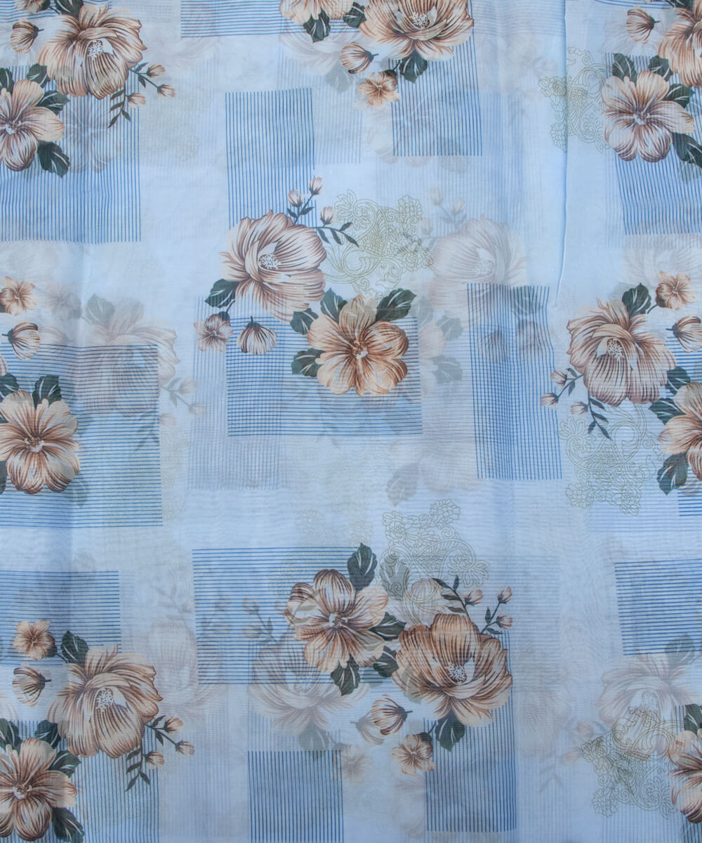 Printed Organza Fabric Online Shopping Material Saree Skirt