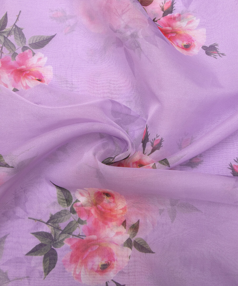 Printed Organza Fabric Online Shopping Material Saree Skirt