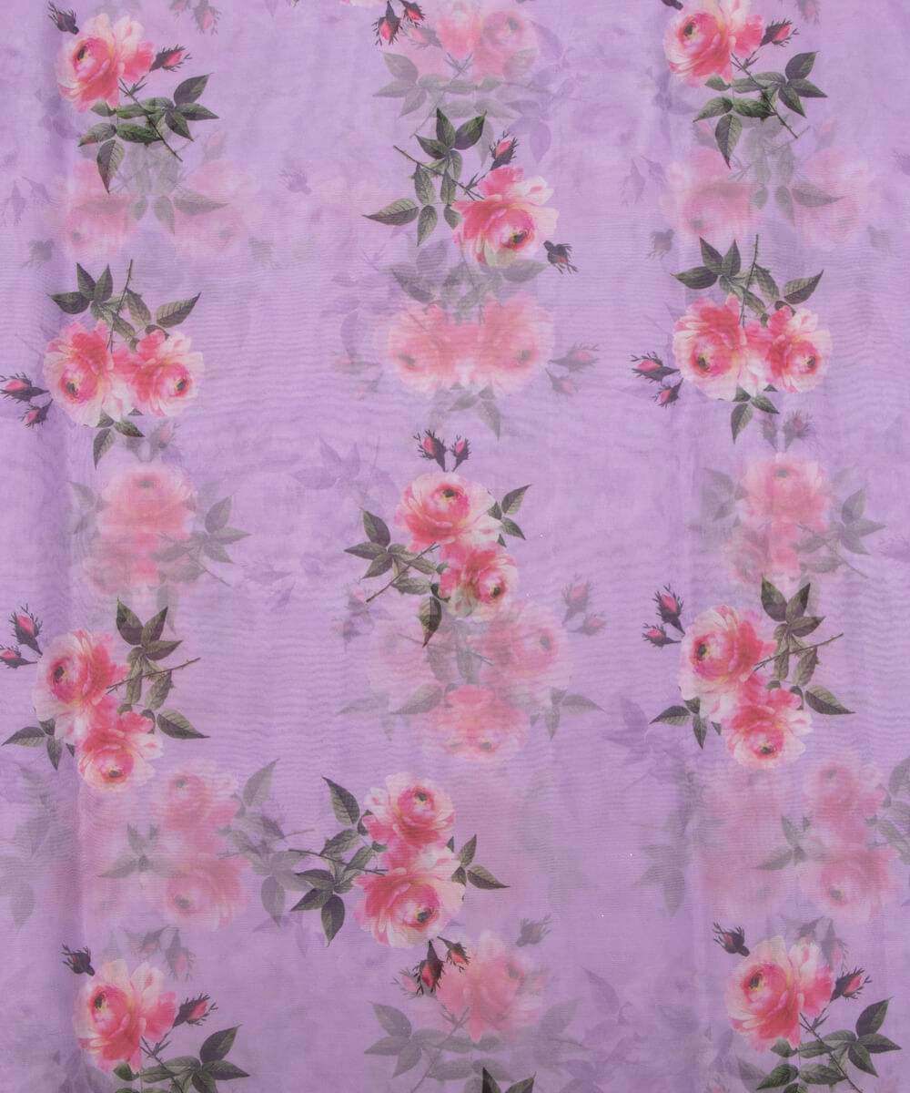 Printed Organza Fabric Online Shopping Material Saree Skirt