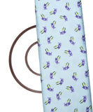 Light Blue Color Floral Print Modal Satin Fabric