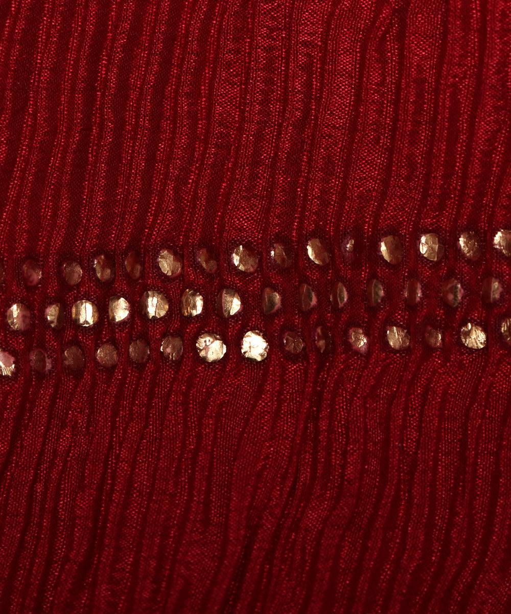 Buy Pleated Chinon Silk Fabric At Fabric Dekho