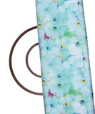 Light Blue Color Floral Print Modal Satin Fabric