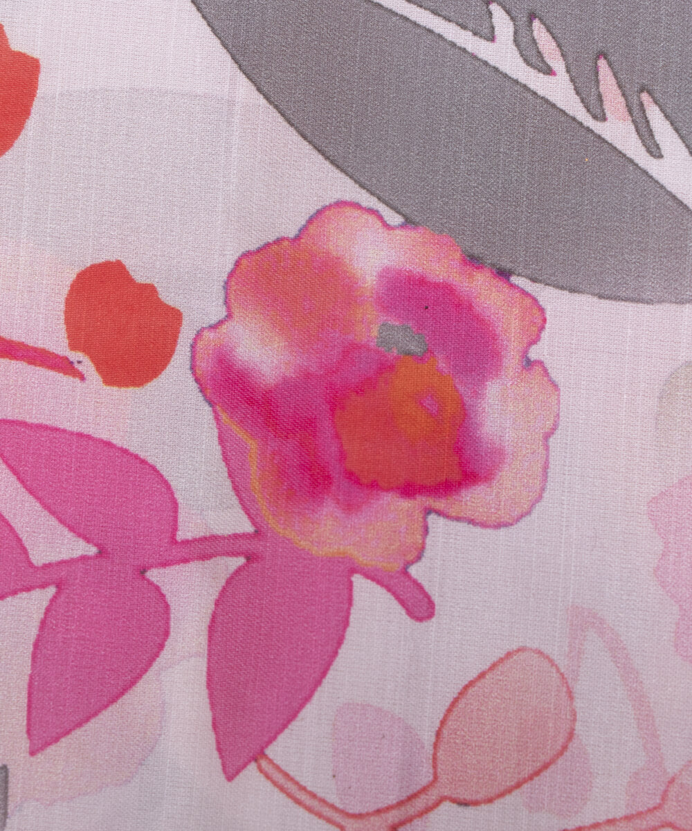 Floral Print Modal Satin Bamberg Satin Fabric Material Saree Kurta Fashion