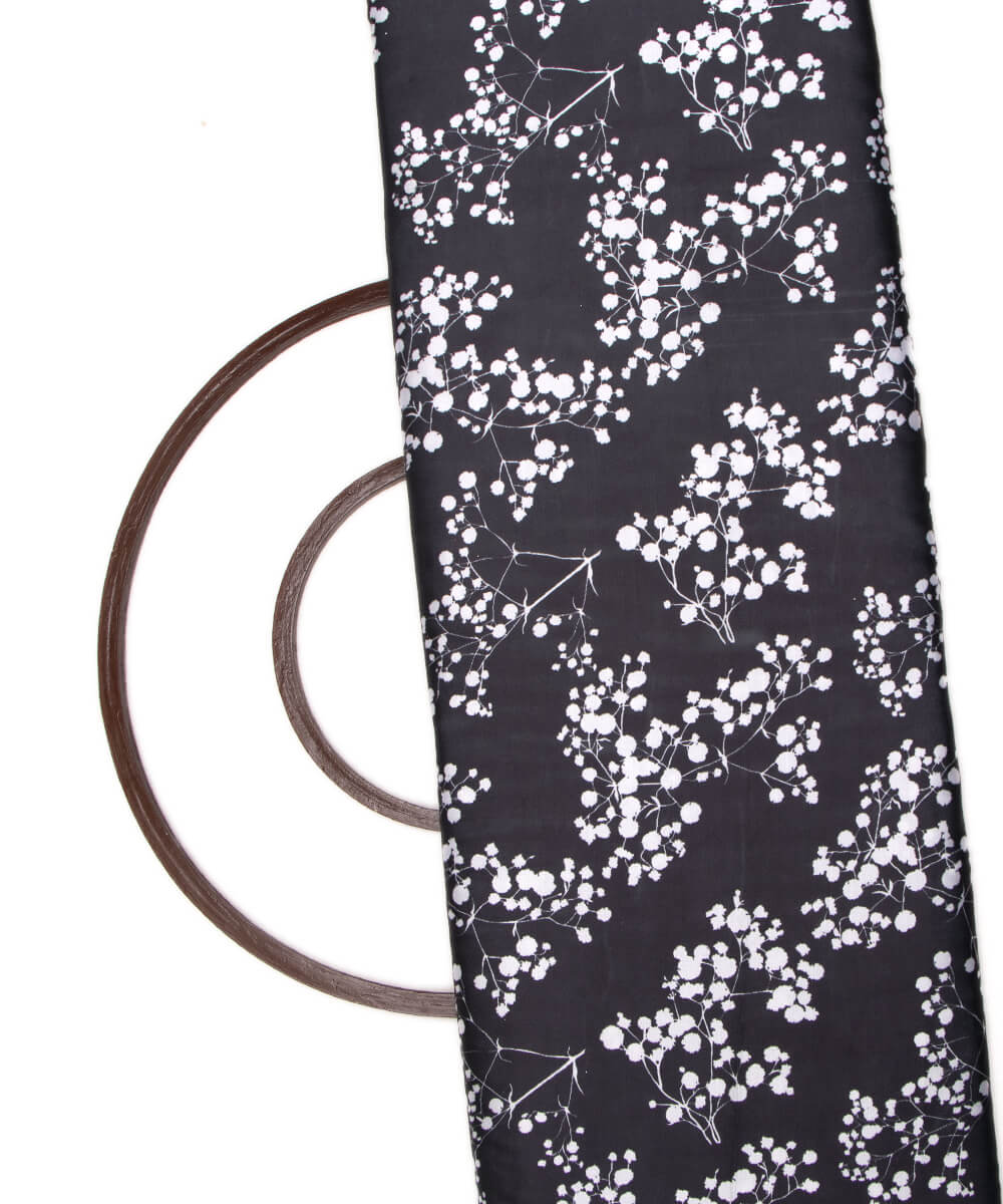 Floral Print Modal Satin Bamberg Satin Fabric Material Saree Kurta Fashion
