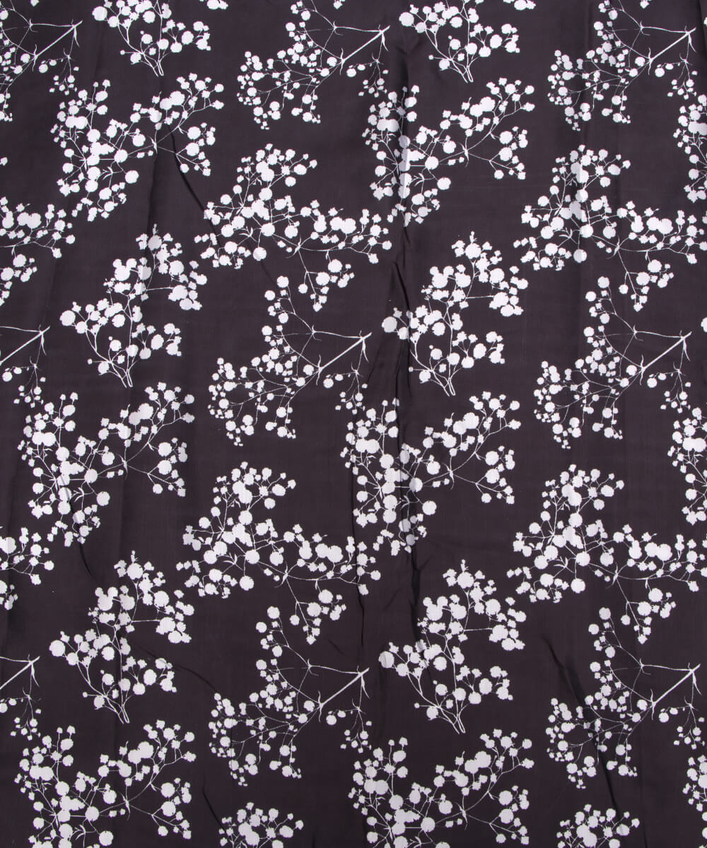 Floral Print Modal Satin Bamberg Satin Fabric Material Saree Kurta Fashion