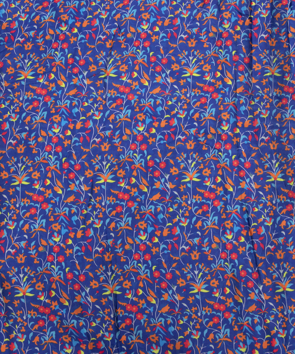 Floral Print Modal Satin Bamberg Satin Fabric Material Saree Kurta Fashion