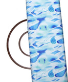 Light Blue Color Abstract Print Modal Satin Fabric